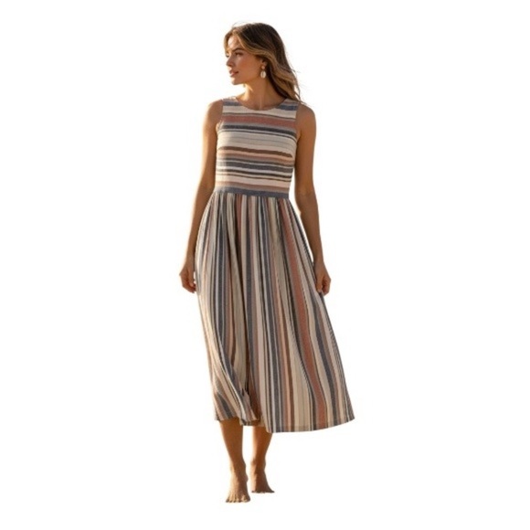 Coldwater Creek Cotton Linen Maxi Dress - Picture 2 of 13